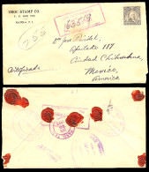 PHILIPPINES. 1922. Manila - Mexico / Chihuahua. Registr Fkd Single 30c Env. Scarce Dest. Via El Paso. - Philippines