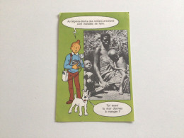 Carte Postale Ancienne (1983) Tintin Action De L’Avent Pour L’Enfance En Détresse (appel De Noël) - Comics