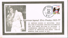 54453. Carta Luto PORT WASHINGTON (New York) 1977.  Fallecimiento ELVIS PRESLEY, Death - Covers & Documents