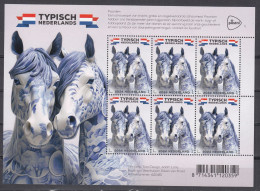 Nederland 2024nvph Nr ??, Mi Nr ??;  Typisch Nederlands, Paarden. Horse,  Delfts Blauw, Sheet - Nuovi