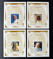 Tchad Chad Tschad 2001 Mi. Bl. Q 318 A-T 318 A Pape Jean-Paul II Papst Johannes Paul Pope John Paul - Chad (1960-...)