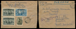 POLAND. 1946 (7 March). Grodziec / K. Bedzina - UK (19 March). Reg Air Multifkd Reverse Env + Arrive. VF. - Altri & Non Classificati