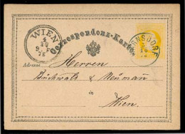 POLAND. 1875. Warnsdorf / Varnsdoof - Wien. 1st Issue Austria Stat Card / Cds. Fine. - Altri & Non Classificati