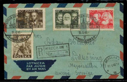 POLAND. 1948 (11 Aug). Wrodaw - Sweden. Air Reg Multifkd Env + Arrival Cds. Fine Marx Issue. - Altri & Non Classificati