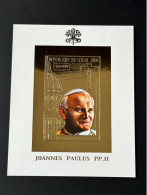 Tchad Chad Tschad 2001 Mi. Bl. 320 B ND Imperf Gold Or Pape Jean-Paul II Papst Johannes Paul Pope John Paul - Papas