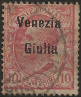 TRVG22U2 - 1918/19 Terre Redente - Venezia Giulia, Sassone Nr. 22, Francobollo Usato Per Posta °/ - Trentino