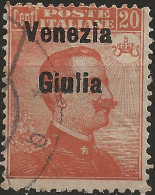 TRVG23U - 1918/19 Terre Redente - Venezia Giulia, Sassone Nr. 23, Francobollo Usato Per Posta °/ - Trente