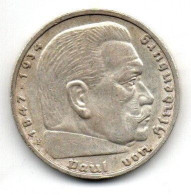 Deutsches Reich - 5 Mark - 1937 - F - Silber - Hindenburg - 5 Reichsmark