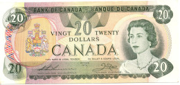 Canada 20 Dollars 1979 QEII P-54 Thiessen Crow Sign AUNC Corner Foxing - Canada