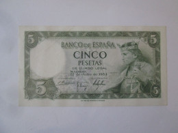 Spain 5 Pesetas 1954 Banknote Very Good Condition See Pictures - 5 Peseten