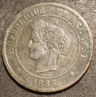 FRANCE - 5 CENTIMES 1883 A - Cérès - Gad 157 - KM 821.1 - 5 Centimes