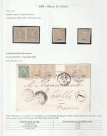 Macau Macao 1898 King Carlos 1/2a Proof (MH/with Gum) + Stamps P11.5/P12.5 (MH/with Gum) + Underpaid Postcard. Fine - Nuevos