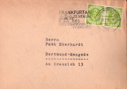 ! Mef Nr. 123, 2 Pfennig Posthorn Als Paar , Frankfurt Am Main - Cartas & Documentos