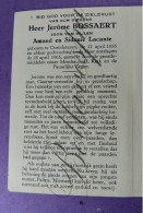 Jerôme BOSSAERT Zoon Amand & Sidonia LACANTE Oostvleteren 1885- 1965 - Obituary Notices