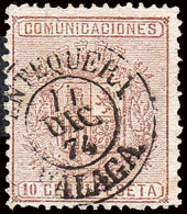 Málaga - Edi O 153 - 10 Cts.- Mat Fech. Tp. II "Antequera" - Used Stamps