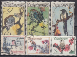 CZECHOSLOVAKIA 2110-2115,used,falc Hinged,birds - Oblitérés