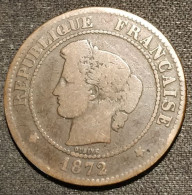 FRANCE - 5 CENTIMES 1872 K - Cérès - Gad 157 - KM 821.2 - 5 Centimes