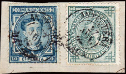 Málaga - Edi O 175+183 - Fragmento Mat Fech. Tp. II "Antequera" - Used Stamps