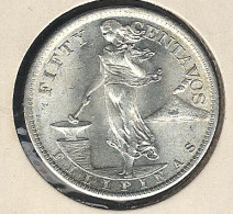 Philippinen, 50 Centavos 1944 S, Silber, UNC - Filippine