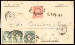 PUERTO RICO. 1870 (19 Abril). PUERTO RICO - GREAT BRITAIN Offices - SPAIN. Antillas. Ed. 19º (3), 21º. San Juan A Cadiz  - Porto Rico