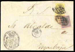 PUERTO RICO. 1867 (21 Enero). Esp. Ed. 35º, Ant. Ed. 10º. San Juan A Vega Baja. Frente Oficial Con Franqueo Mixto De SAL - Porto Rico