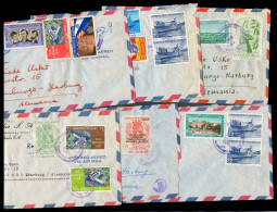 SALVADOR, EL. 1955-61. Mail Correspondence To W Germany. 7 Diff Multifkd Env Reg. - Salvador