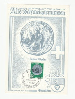 1962 Jean Jacques Rousseau COIN PRO PATRIA Maximum CARD Switzerland Stamps Philosophy Music Composer  Fdc Cover - Monedas