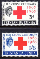 TRISTAN DA CUNHA - 1963 RED CROSS ANNIVERSARY SET (2V) FINE MNH ** SG 69-70 - Tristan Da Cunha