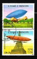 Saint Thomas Et Prince 1983 Ballons Et Dirigeables (25) Yvert N° 739 Et 740 Oblitéré Used - São Tomé Und Príncipe