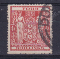 New Zealand: 1931/40   Postal Fiscal   SG F148   4/-   Red    Used  - Postal Fiscal Stamps