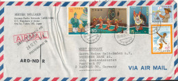 Japan Air Mail Cover Sent To Germany 25-12-1971 With More Topic Stamps Folded Cover - Airmail