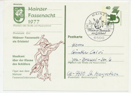 Postal Stationery / Postmark Germany 1977 Mainzer Fassenacht - Carnevale