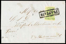 MEXICO. C. 1857 Sc. 3dº. Yrapuato To Mexico City. E. Franked 1856 2rs Green, No District Name (Guanajuato). Tied Box "YR - Messico