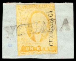 MEXICO. Sc. 2º. 1856 1rl Yellow On Piece. Cuernavaca Name With Cancel Town "YGUALA" (xxx/RR). Unrecorded Cancel Used In  - Messico