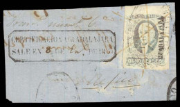 MEXICO. Sc. 5a Used. 1856 8 Reales Violet (Oxidized Tone). Large Margins. Guadalajara District Name. Oval Cancel + Pen M - Mexico