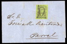 MEXICO. 1863 (4 Aug.). Rio Florido To Parral. EL. Franked 1861 1 Real. CHIHUAHUA, Large Margins (Sc. 8 Used). Manuscript - Mexico