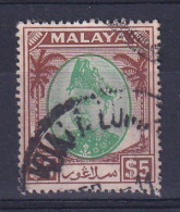 Malaya - Selangor: 1949/55   Sultan Hisamud-din Alam Shah   SG110    $5     Used  - Selangor