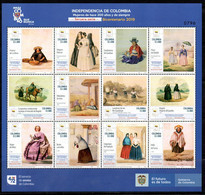 19-KOLUMBIEN - 2019 - MNH SHEET- BICENTENNIAL SERIES- 3RD ISSUE- WOMEN - Kolumbien