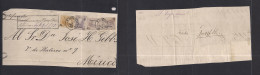 MEXICO. 1872 (8 Aug) Veracruz - DF. Registered Multifkd Front Bearing 50c Yellow + 100c Lilac (x3) Tied Cds "Veracruz 50 - Mexico