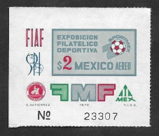 SE)1970 MEXICO, FROM THE SPORTS SERIES, SPORTS PHILATELIC EXHIBITION 2P SCTC374, ROULETTED, MNH - Mexico