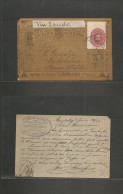 MEXICO. 1890 (24 June) Gjara. - USA, Texas. A Rare Private Card Large Musica House, Liceo De Varones. Fkd 10c Numeral Is - Mexico