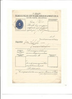 MEXICO. C. 1890. Tampico - Germany, Dusseldorf. Recibo Pieza Certificada. Registered Multifkd Fkd 5c Blue Numeral Cds. V - Mexico