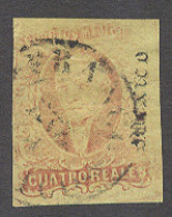 MEXICO. 1867. Provisionals Gothic Issue Yv 36º 4rs Red Yellow Central Cds 4 May. Good Margins. VF. - Mexique