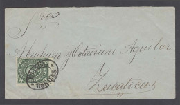MEXICO. C.1884-5. Rosales - Zacatecas. Env Fkd Medallion 10c Dark Green Oval Franco - Rosales (xxx/R) Cancel Most Appeal - Mexique