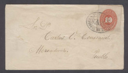 MEXICO. 1888 (Dic) Nogales - Puebla (9 Dic). Fd Env 10c Vermillion Numeral Issue Oval Cachet Franco. Fine. - Mexique