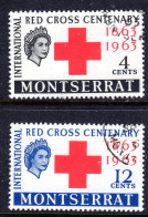 MONTSERRAT - 1963 RED CROSS ANNIVERSARY SET (2V) FINE USED SG 154-155 REF A - Montserrat