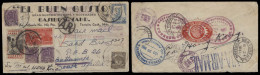 Mexico - XX. 1941 (22 Aug). Torreon, Coah - South Africa (27 Sept). Reg AR Ilusttrated Multifkd Env. Trans Pacific Air C - Mexico