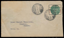 Mexico - XX. 1913 (15 July). Nogales - Guaymas. Fkd Env. Sonora Green Seal 1c / Tied Cds. VF. - Mexico