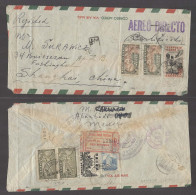 Mexico - XX. 1946 (21 June). DF - China. Reg Multifkd Stamps Incl 5 Peso Via USA. Better Dest. Direct Airmail / Correo D - Mexico