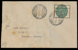 Mexico - XX. 1913 (11 July). Nogales - Guaymas. Sonora Green Seal Prov Fkd Env. 2c. Fine. - Mexico